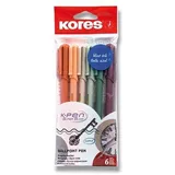 Kores K0 Vintage - jednorázové kuličkové pero - sada 6 ks