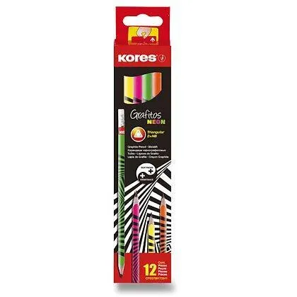 Kores Neon - grafitová tužka - HB, 12 ks