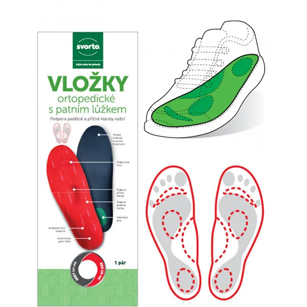 Vložky ortopedické s patním lůžkem vel. 35-36