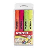 Zvýrazňovač Kores High Liner Plus, sada 4 ks