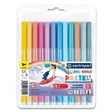Centropen 7550/12 Colour World Pastel - fixy - pastel, 12 barev