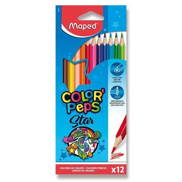 Pastelky trojboké Maped Color Peps, 12 ks