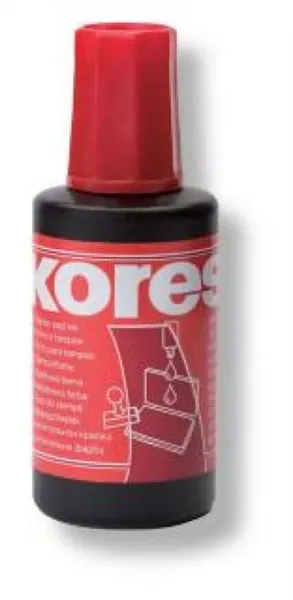 Razítková barva Kores, červená, 27 ml