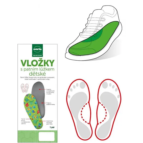 Vložky s patním lůžkem dětské vel. 27/28