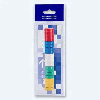 Magnety kulaté - průměr 20 mm, 20 ks, barevné