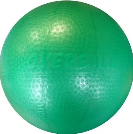 Míč overball, dlouhá zátka, zelený,23 cm