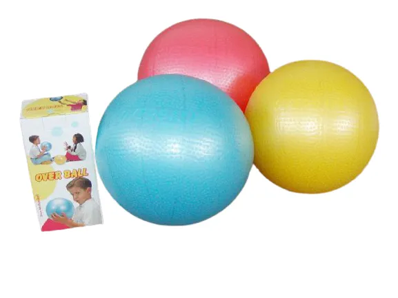 Míč overball, dlouhá zátka, žlutá,23 cm