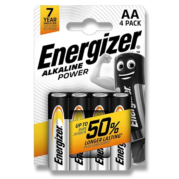 Energizer Alkaline Power - alkalická baterie - AA, 4 ks