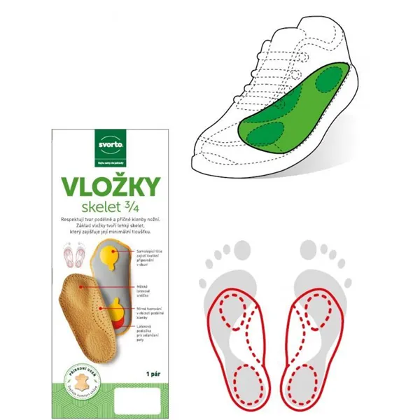 Vložky skelet 3/4 pánské 43