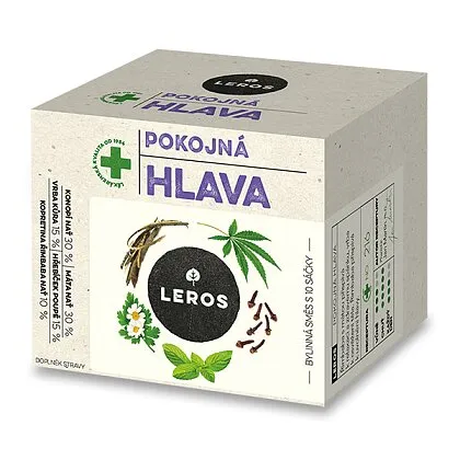 Leros Pokojná Hlava - bylinný čaj - řimbaba a vrba 10x1,5g