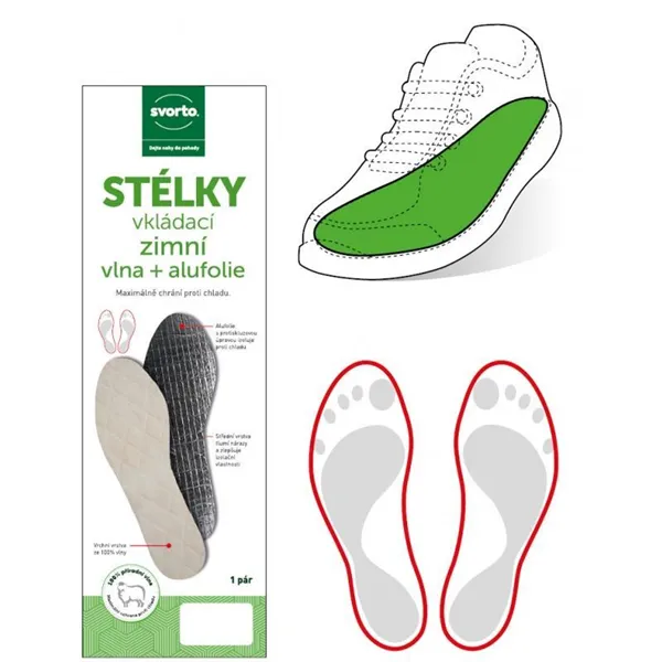 Stélky vkládací zimní vlna + alufolie vel. 35/36