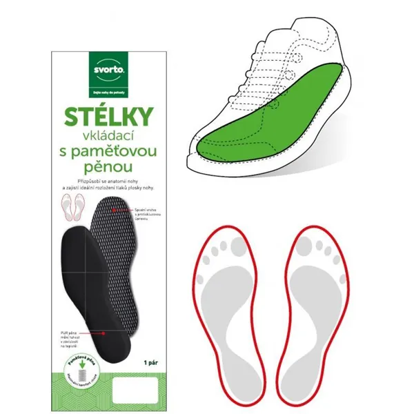 Stélky vkládací s paměťovou pěnou vel. 40 