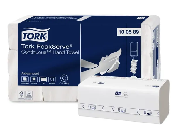 Ručníky papírové 1vrst., navazující Tork PeakServe, 20,1x22,5 cm