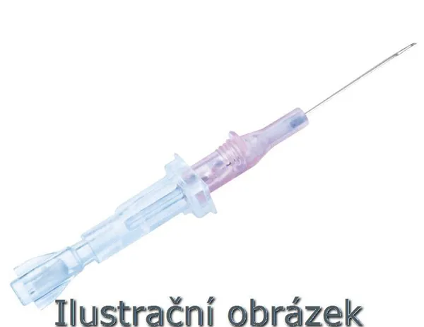 Kanyla i.v. bez křídel, (přímá), G20, růžová, bezpečnostní, Polysafety, doprodej