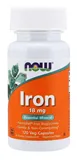 NOW Iron Bisglycinate, železo chelát 18 mg, 120 rostlinných kapslí