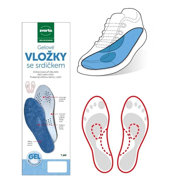 Gelové vložky se srdíčkem 37/38