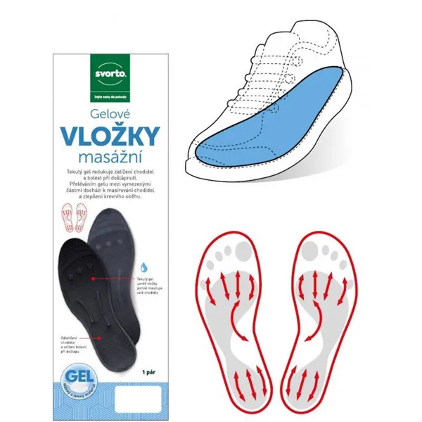 Gelové vložky masážní vel. 43/44