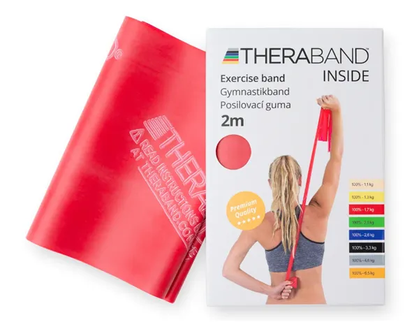 Thera-Band posilovací guma 2 m, červená, středně silná