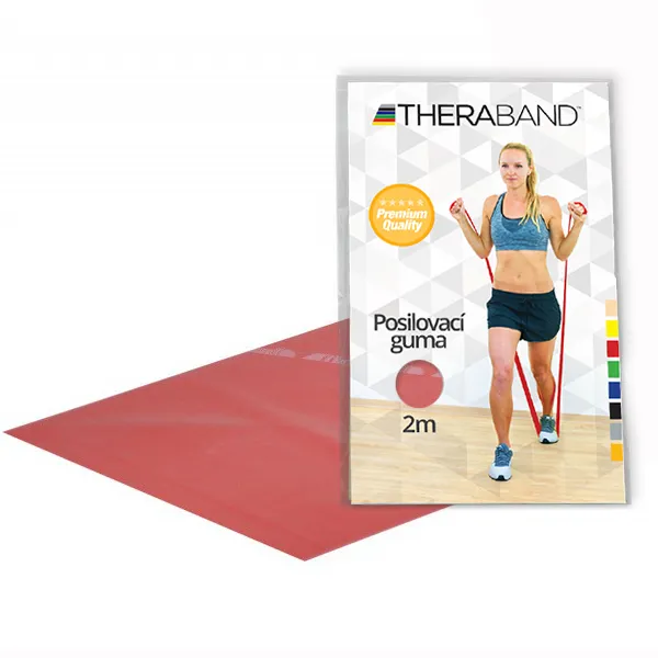 Thera-Band posilovací guma 2 m, červená, středně silná