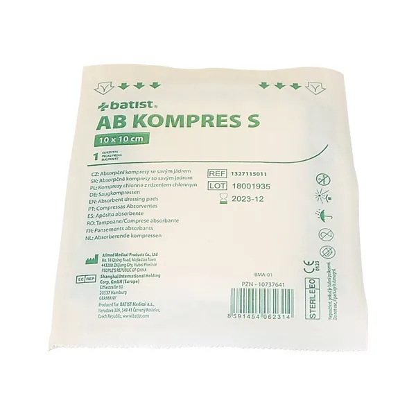Kompresy AB sterillní 10x10 cm (100 ks/bal)