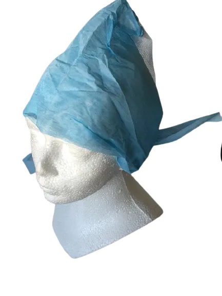 Operační čepice dámská modrá comfort s úvazky