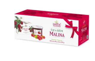 Grešík Dárková kazeta Čaj & Džem Malina 220g