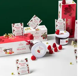 Grešík Dárková kazeta Čaj & Džem Malina 220g
