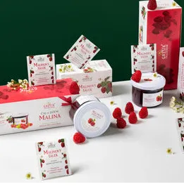 Grešík Dárková kazeta Čaj & Džem Malina 220g