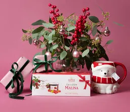 Grešík Dárková kazeta Čaj & Džem Malina 220g