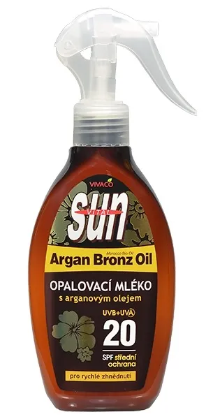 Sun Vital Opalovací mléko SPF20 s arganovým olejem 200ml