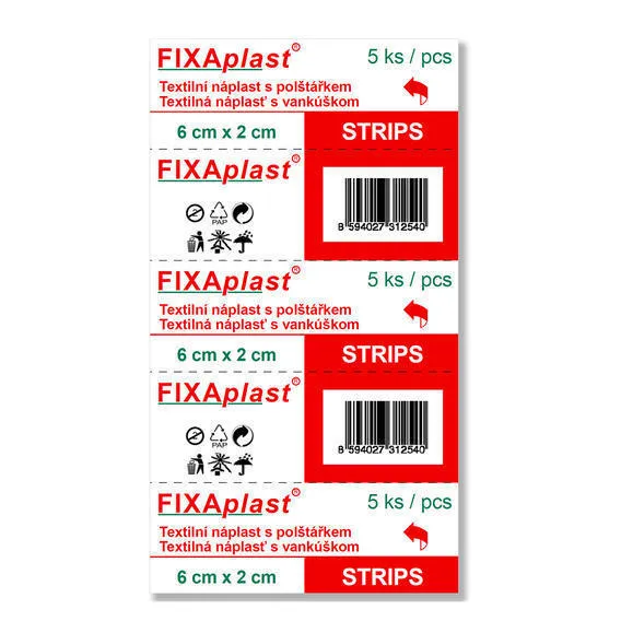 Náplast FIXAPLAST STRIP 5ks 6 x 2cm