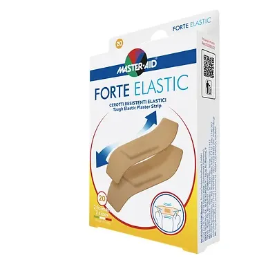 Antiseptická náplast  s polštářkem, Forte Elastic, voděodolná, elastická(5 rozměrů)