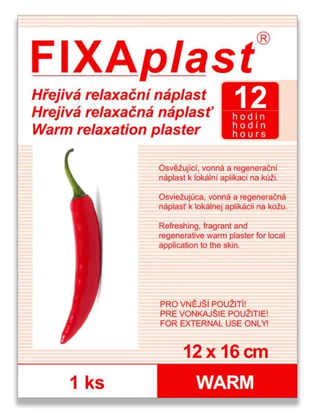 Náplast Fixaplast warm, hřejivá, 12 x 16 cm, 1 ks