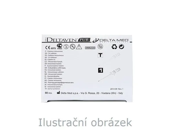 Intravenózní kanyla bez portu s křídly, G16, 45 mm, 1,75/1,35, 225 ml/min. šedá, Neo Delta Ven