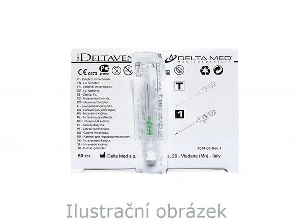 Intravenózní kanyla bez portu s křídly, G16, 45 mm, 1,75/1,35, 225 ml/min. šedá, Neo Delta Ven
