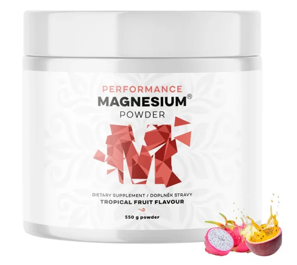 Performance Magnesium® Powder, tropické ovoce, hořčík bisglycinát v prášku, 90 dávek, 550 g,