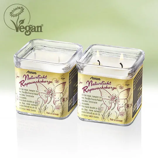 Svíčka se dvěma knoty ve skle (210 g) - bez vůně
