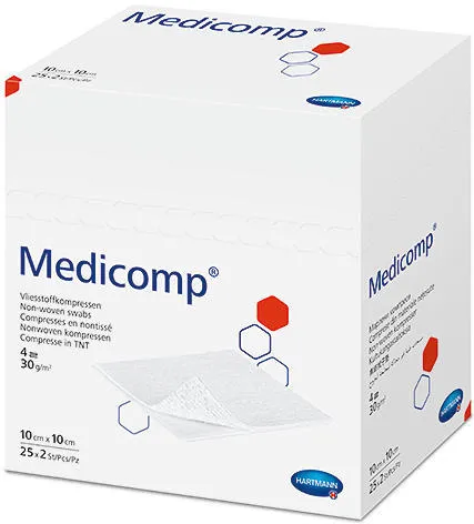 Medicomp, sterilní komprese, 10 x 10 cm, ( 50 ks)
