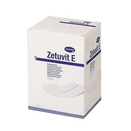 Zetuvit E nesterilní, savé komprese, netkaný tex., 10 x 20 cm, 50 ks