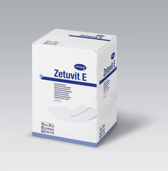 Zetuvit E 20 x 25 cm, nesterilní, savé komprese, netkaný tex.,50 ks