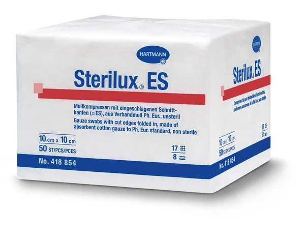 Sterilux ES, nesterilní komprese, 5 x 5 cm, ( 100 ks)