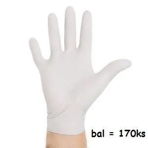 Rukavice Basic, bílé, XL, bezprašné