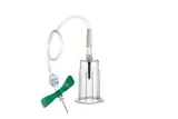 Intravenózní kanyla, s křídlem a držákem, bezpečnostní, zelená 21G, hadička 19cm, 35ks