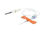 Intravenózní kanyla s křídlem, Luer adaptérem, modrá 25G, hadička 30cm