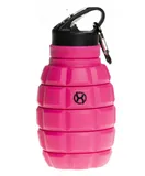 BrainMax Grenade bottle, skládací silikonová lahev na vodu,růžová 580 m