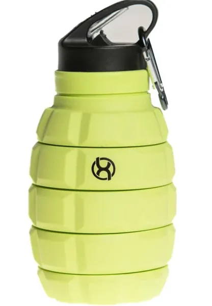 BrainMax Grenade bottle, skládací silikonová lahev na vodu, zelená, 580 ml