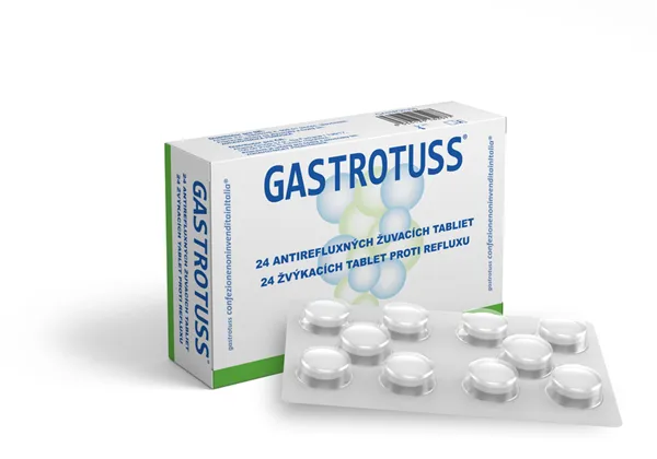 Gastrotuss žvýkací tablety proti refluxu 24ks