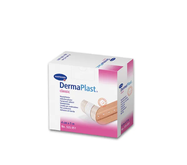 Derma Plast classic, textilní náplast na rány, 4 cm x 5 m