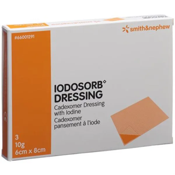 Iodosorb Dressing 6 x 8 cm (10g) bal=3ks