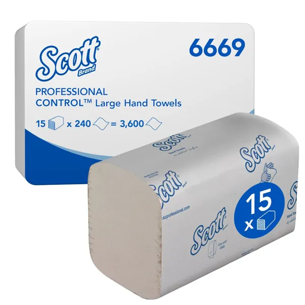SCOTT® Xtra skládané střední ručníky,15x240ks